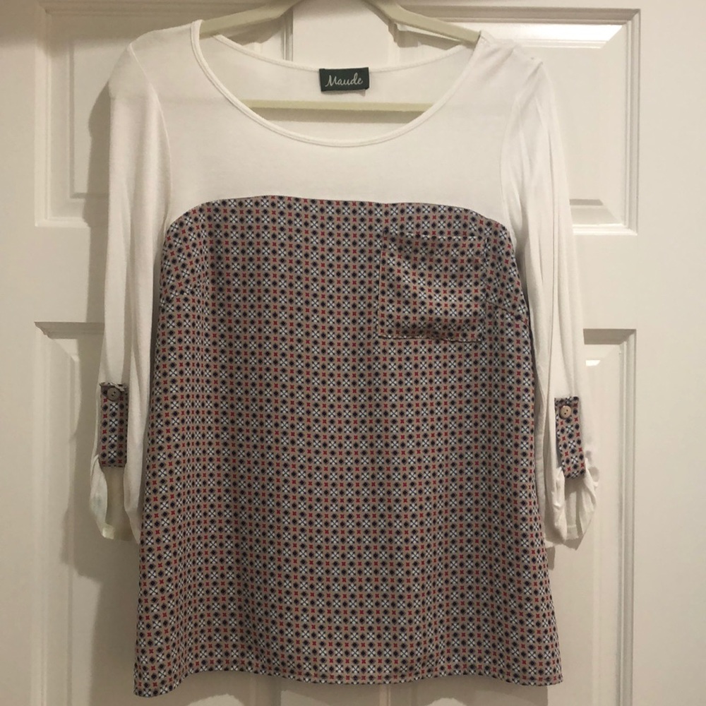 Anthropologie Maude 3/4 length shirt with pocket